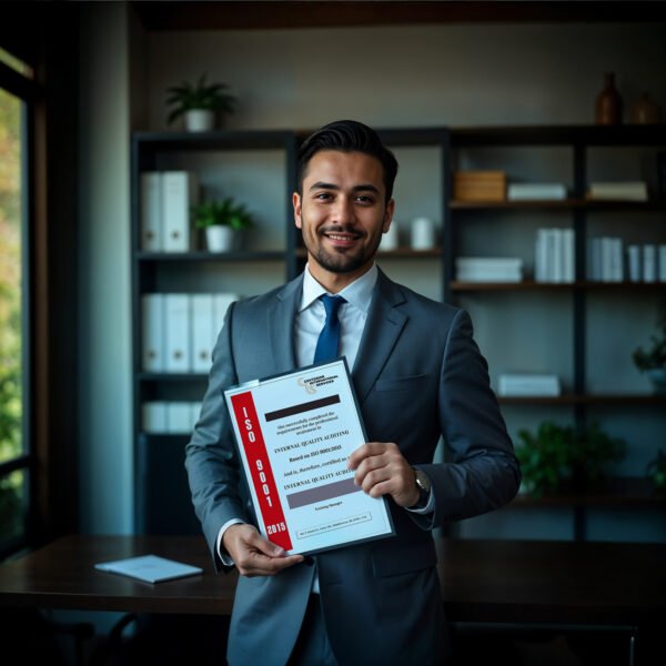 Centerior certification representative holding a certificate